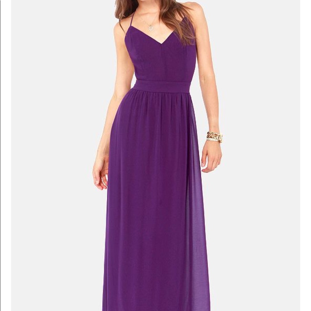 Lulu’s Exclusive - Backless Purple Maxi Dress